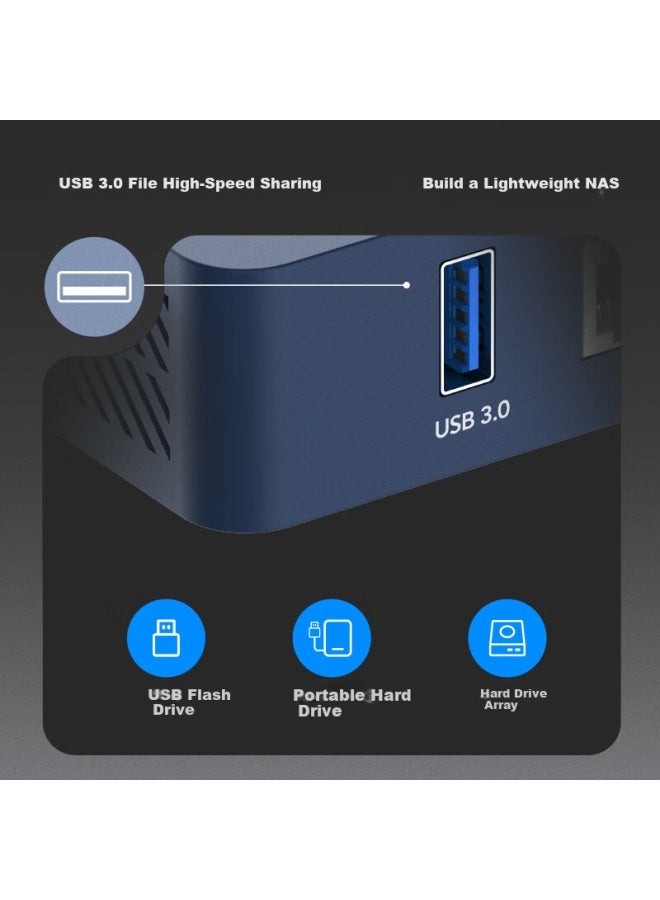 cudy موجه واي فاي 6 ميني كودي Ax3000، منفذ إيثرنت 2.5G، NAS، طاقة فلاش USB للمنزل، السكن، محمول، سفر - Image 4