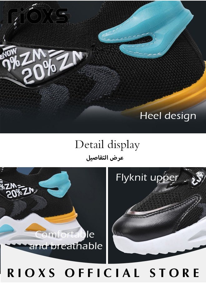 RIOXS - Men's Fashion Running Shoes with Mesh Upper, Casual Athletic Trainers with Non-slip Sole Design, Comfortable Walking Sneakers, Breathable Mesh Sports Shoes, Easy to Pull On and Off - Image 1