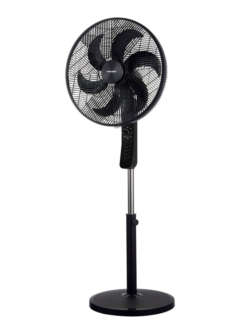MediaTech Stand Fan 18" 6 Blades Black MT-SF48M