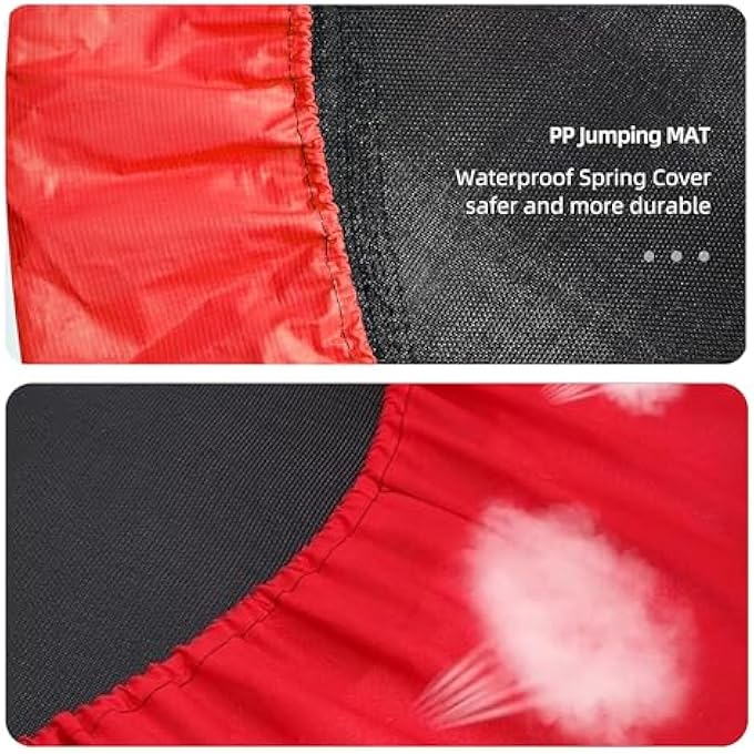 rayihni ترامبولين FK الرياضية للأطفال  ترامبولين صغير مع شبكة أمان  وسادة مضادة للانزلاق  سعة تحميل 140 كجم  إطار فولاذي  داخلي وخارجي  قافز دائري  للرضع من عمر 1 إلى 11 - Image 5