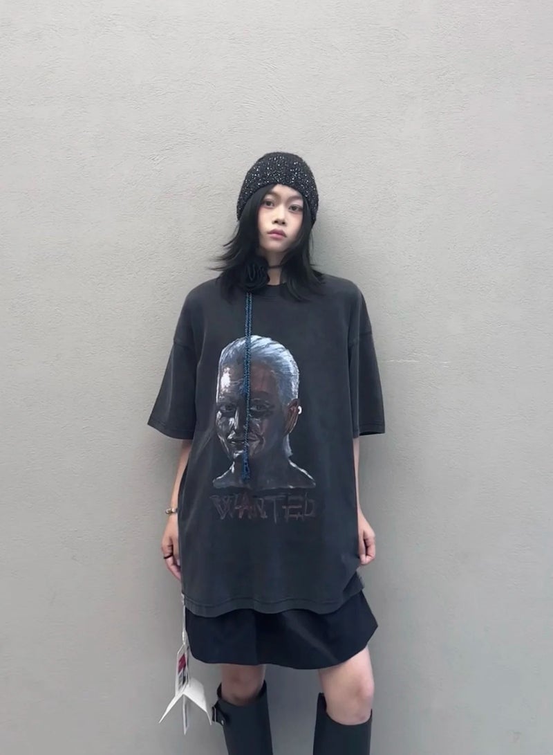 Mutagen Replicant Portrait Print washed T-shirt - Image 2
