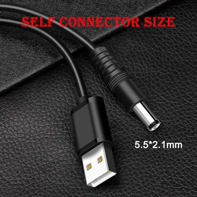 KASTWAVE Universal 5V DC Power Cable, USB to DC 5.5x2.1mm Charging Cord with 8 Interchangeable Tips, 5.5x2.5 4.8x1.7 4.0x1.7 3.5x1.35 2.5x0.7 Micro USB Type-C, Multi-Device Charger for Electronics - Image 4