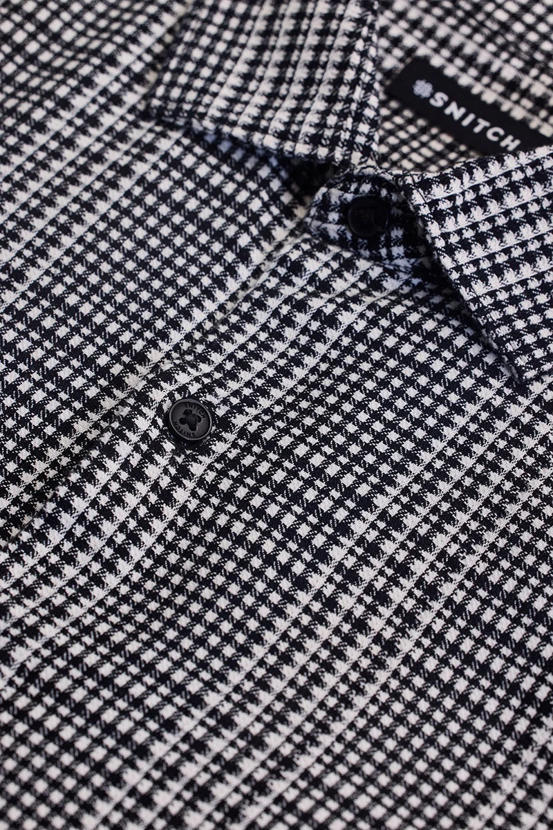 SNITCH Black Checks Regular Fit Shirt