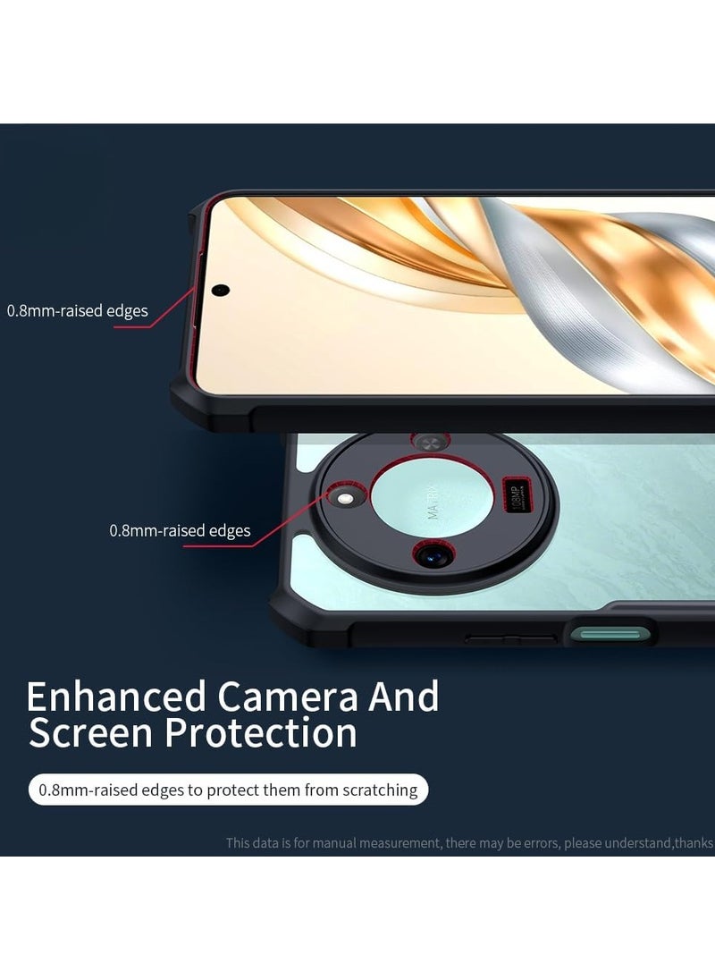 VKL Case Compatible with Honor X9c 5G Case [Airbag Protection] Stripe Transparent Back Cover Camera Lens Protection PC & TPU Shockproof Bumper Protective Cover  - Image 4