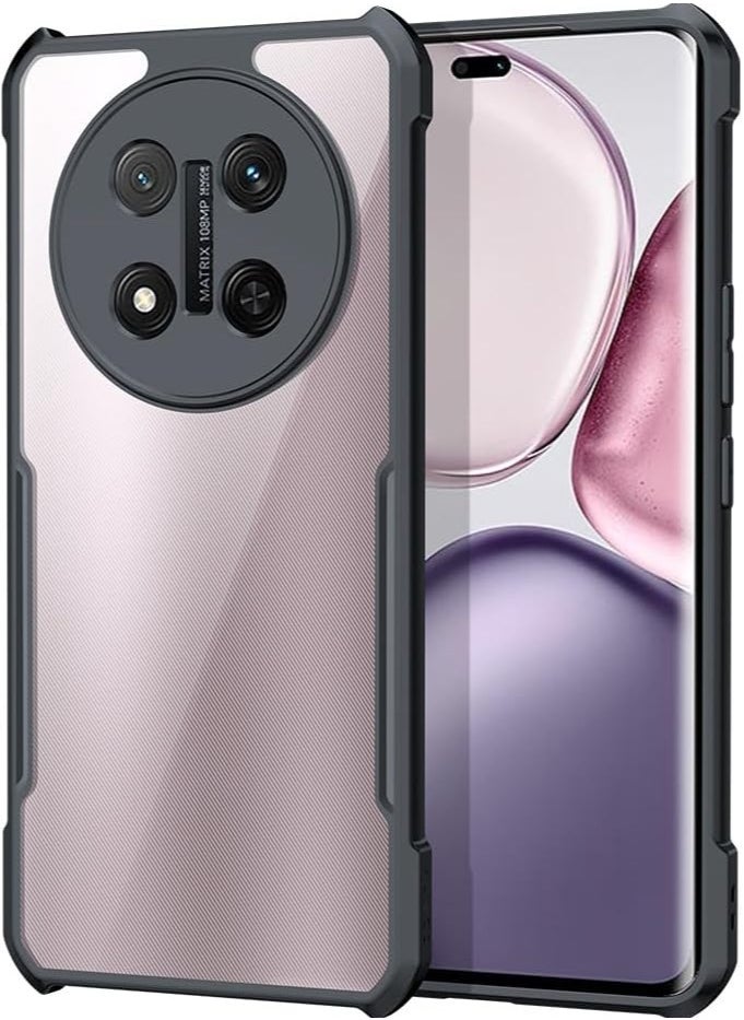 VKL Case Compatible with Honor X9c 5G Case [Airbag Protection] Stripe Transparent Back Cover Camera Lens Protection PC & TPU Shockproof Bumper Protective Cover  - Image 1