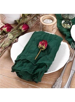 Emerald Green Cheesecloth Napkins  Napkins Set of 10 Boho Washable Dinner Table Napkins for Wedding Party Baby Shower Birthday Party Decor - pzsku/Z4C47F910E9F4E11B6B49Z/45/_/1740569979/f138eedb-5d27-4d14-b110-df8f3b1be661