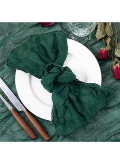 Emerald Green Cheesecloth Napkins  Napkins Set of 10 Boho Washable Dinner Table Napkins for Wedding Party Baby Shower Birthday Party Decor - pzsku/Z4C47F910E9F4E11B6B49Z/45/_/1740570292/aa32cf47-4d33-4523-94e1-e66ade613c09