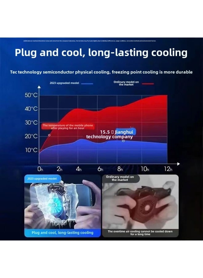 Mobile Phone Radiator Live E-Sports Fast Cooling Suitable For Apple IPhone Black Shark 2pro One Plus Semiconductor Back-Color:Semiconductor Refrigeration [youth Edition] Ice-sealed Back Clip + Free Finger Cot