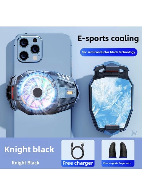 Mobile Phone Radiator Live E-Sports Fast Cooling Suitable For Apple IPhone Black Shark 2pro One Plus Semiconductor Back-Color:Semiconductor Refrigeration [youth Edition] Ice-sealed Back Clip + Free Finger Cot