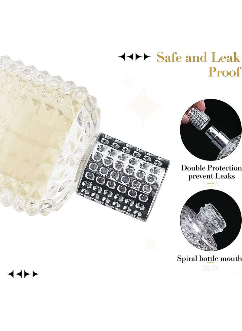 Travel Perfume Spray Bottle Set, 2 Pack Pineapple Refillable Atomizers, Portable Clear Glass Bottles for Travel, 50ML Empty Perfume Containers - Image 4