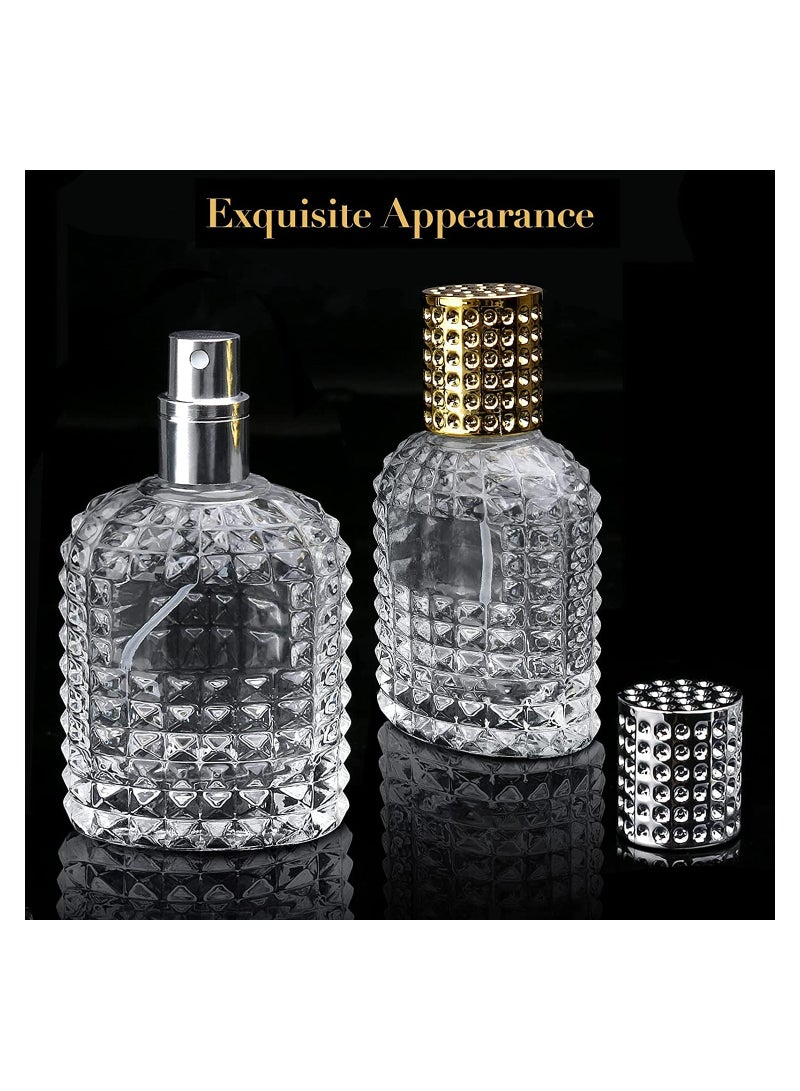 Travel Perfume Spray Bottle Set, 2 Pack Pineapple Refillable Atomizers, Portable Clear Glass Bottles for Travel, 50ML Empty Perfume Containers - Image 5