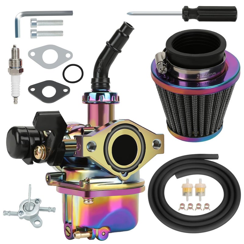 YOXUFA PZ19 Carburetor 19mm 110cc Carburetor for 125cc 110cc 50cc 70cc Coolster Apollo Baja SSR ATV Pit Dirt Bike Kazuma Falcon XPro TaoTao DB10 DB24 GK110 Chinese Quad 4 Wheel Parts