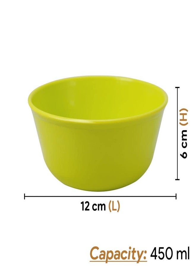 MORVI Sigma Prime 500 Microwawe Safe Multipurpose Plastic Bowl Set of 4 Pc Bowl 450 ml,Red Blue Cyan Green Color - Image 3