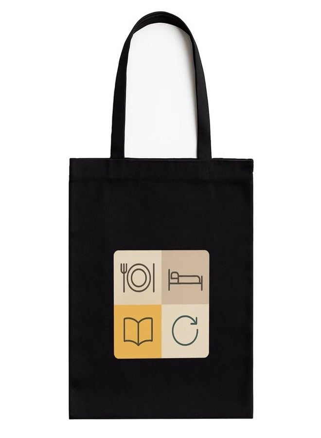 Megrok "Simple Daily Routine Organizer Tote ? 16x14 Inch with A4 Pocket | Zipper Closure, Minimalist Motivational Bag for Productivity - Image 1