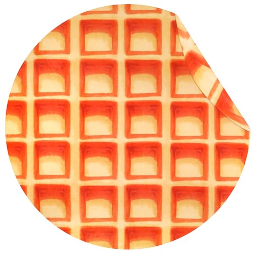 SeaRoomy Waffles Blanket, Wrap Throw Food Blanket, Novelty Funny Flannel Round Blankets Funny Gifts for Teens Boys and Girls - Image 1