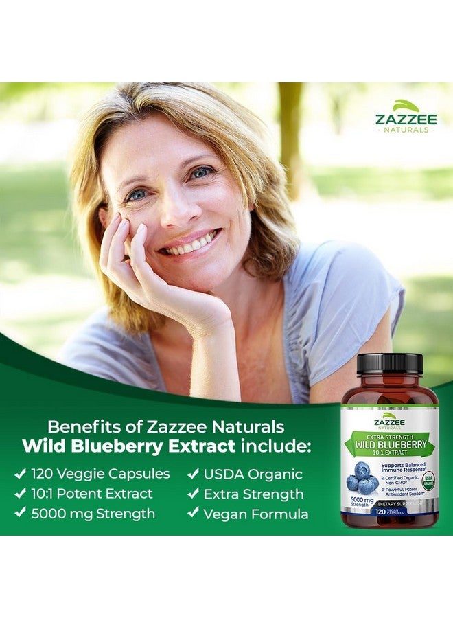 Zazzee USDA Organic Wild Blueberry 10:1 Extract, 5000 mg Strength, 120 Vegan Capsules, 4 Month Supply, Concentrated and Standardized 10X Whole Fruit Extract, 100% Vegetarian, All-Natural and Non-GMO - Image 4