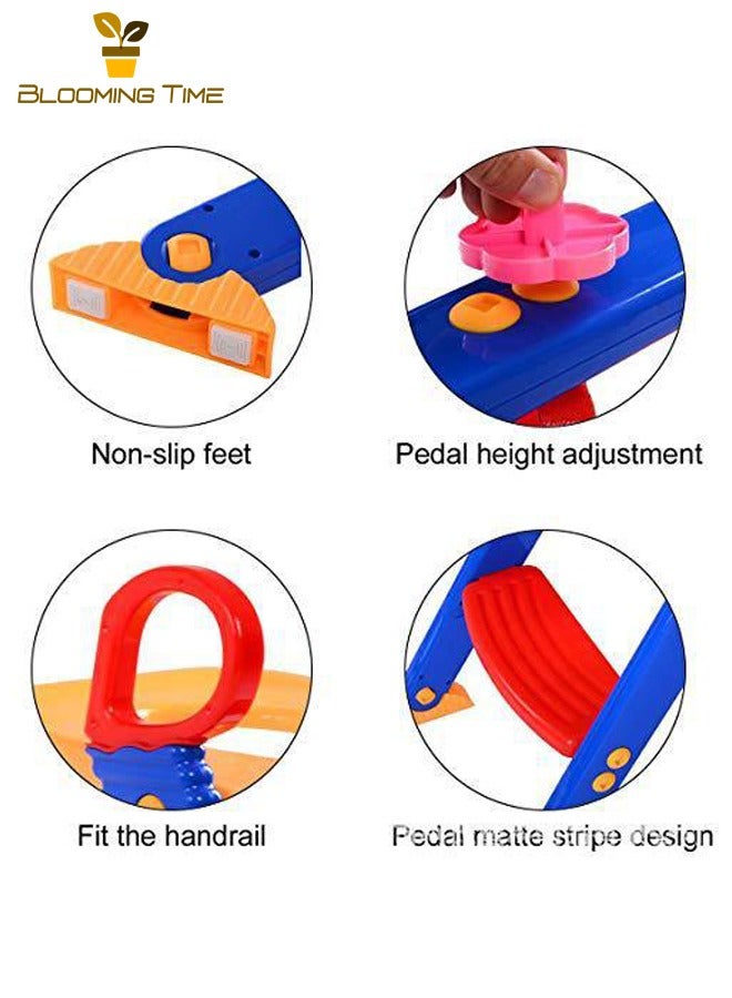 بلومنغ تايم سلم نونية أطفال، سلم نونية أطفال محمول، سلم نونية أطفال قابل للطي، سلم مرحاض قابل للطي متدرج، مقعد مرحاض للأطفال مع مداس - Image 5