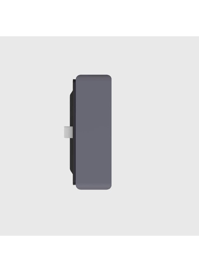 4 in 1 60W PD USB-C Hub Aluminum Adapter Compatible with Macbook Pro/Air M1 2021/2020/2019/2018/2017/2016 with HDMI UHD60Hz, 480MB p/s USB, 3.5mm Aux Port - Gray - Image 2