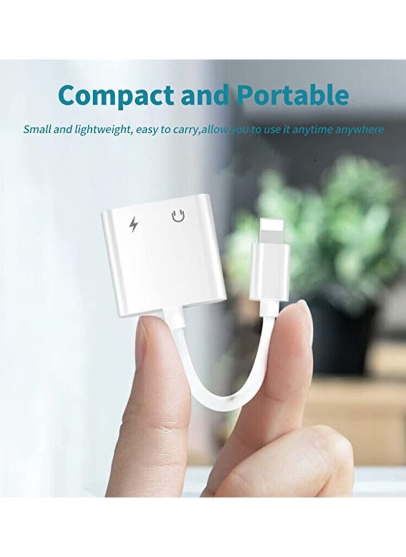 DIGI CORE - 2 In 1 Headphone Adaptor Charger For Apple iPhone/iPad - Image 1