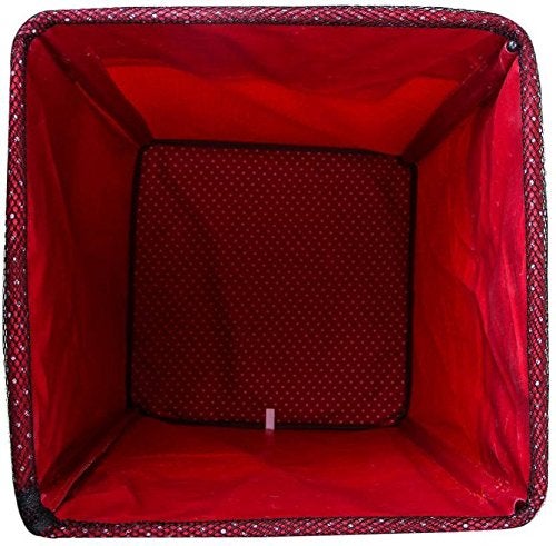 Multipurpose European Style Square/Rectangular Shape collapsible Foldable folding Open Laundry Bag laundry hamper laundry basket with 4 rods (1 Piece of Laundry bag) ( Material: Fabric, Size: 58 x 34 x 34 cm, Colour: RED Dotted Print) - Image 5