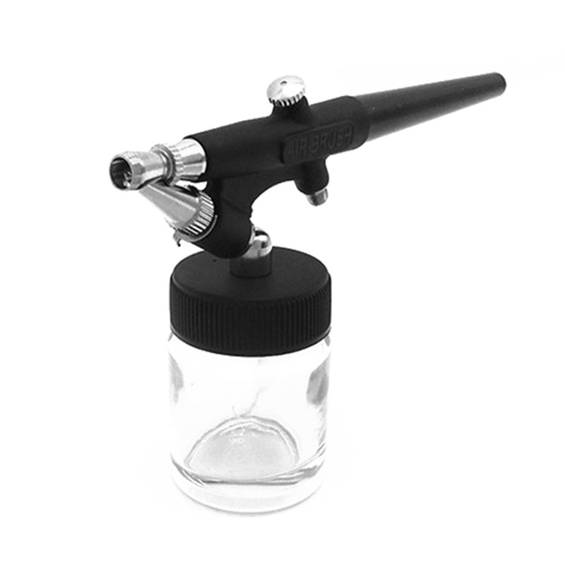 138-Type Airbrush Kit 0.8mm Single Action Air Brush Set 22CC Paint Fluids Cups for Model DIY Makeup Nail Art Cake Decorating - Image 1