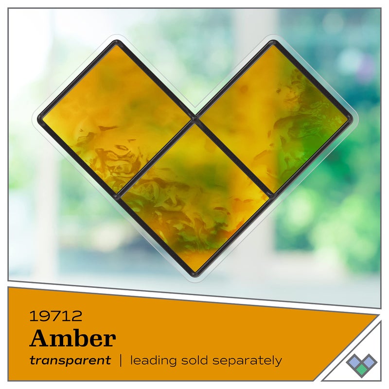 Gallery Glass, Amber Stained Glass 2 fl oz Brilliant Smooth Finish Paint, Perfect for Easy to Apply DIY Arts and Crafts, 19712 - Image 1