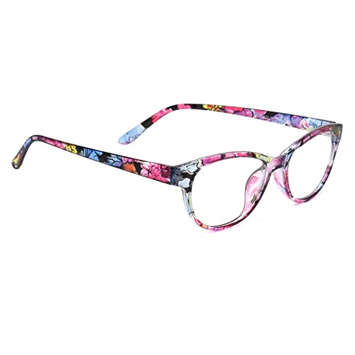 Peter Jones Trendy Floral Print Cat-eye Optical Frame (2111-DA1) - Image 2