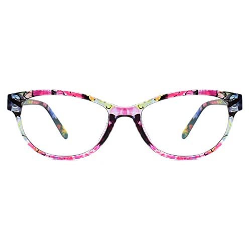 Peter Jones Trendy Floral Print Cat-eye Optical Frame (2111-DA1) - Image 4