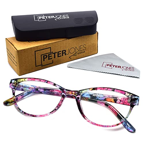Peter Jones Trendy Floral Print Cat-eye Optical Frame (2111-DA1) - Image 5