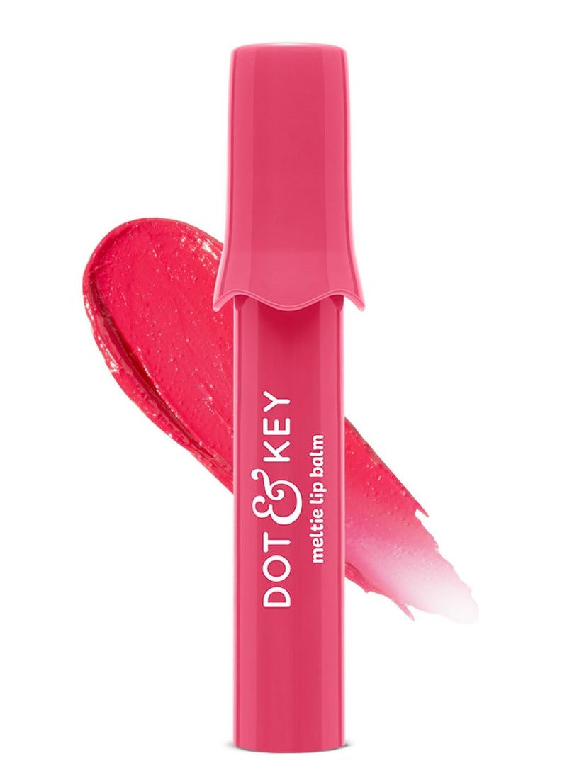 Dot & Key Meltie Lip Balm SPF 50+++ In-Vivo Tested With 2% Kojic & Vitamin C | Hydrates Dry, Chapped Lips, Lightens Pigmentation, Brightens Lips | With Shea & Mango Butters, Peptide Infused | Strawberry Glaze | 4g - Image 1