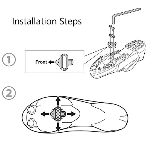 Keenso أقفال KENS0 SPD، لوحات قفل قابلة للتعديل من الفولاذ المقاوم للصدأ متوافقة مع دراجات الجبال لبدالات SPD مع ملحقات الجوز للدراجات على الطرق الوعرة - Image 2