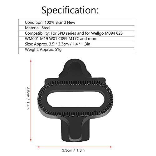 Keenso أقفال KENS0 SPD، لوحات قفل قابلة للتعديل من الفولاذ المقاوم للصدأ متوافقة مع دراجات الجبال لبدالات SPD مع ملحقات الجوز للدراجات على الطرق الوعرة - Image 5