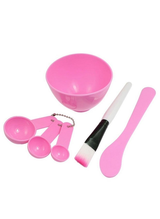 GBSTORE 4 In 1 Facial Diy Skin Care Mask Mixing Bowl Stick Brush Gauge Spoon Set Pink - Image 4