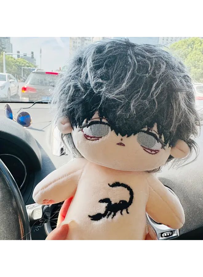 Male Baby Doll With Skeleton Movable Arms Gray White Hair T Shirt Pants Outfit - Image 3