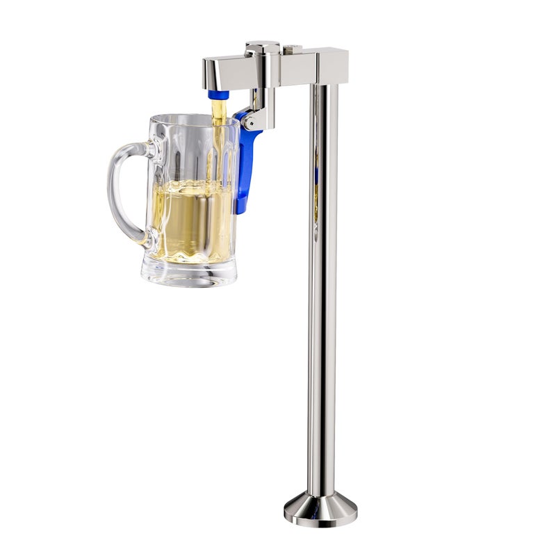 iVIGA 14 Deck Mount Glass Filler Faucet for Stainless Steel Glass Filling Station Water Station with G12 Male Shank Pedestal and Adapter for Hotel Restaurant Bar Dining Hall Chrome