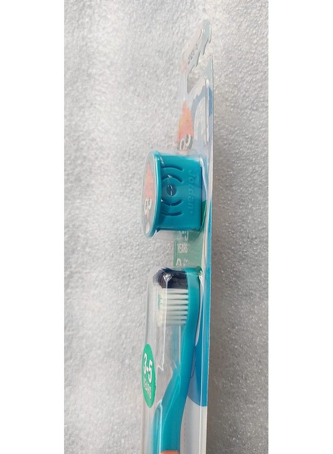 Jordan Kids Toothbrush Step 23 5 Years Kids Tooth Brush Soft Bristles Bpa Free With A Travel Cap (3 5Years Travel Cap Blue)  - Image 5