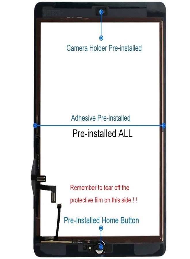JPUNG for iPad Air 1st Generation Screen Replacement Touchscreen Digitizer,Only for A1474 A1475 A1476 Air 1st gen, with Home Button, Full Repair Kit - Image 3