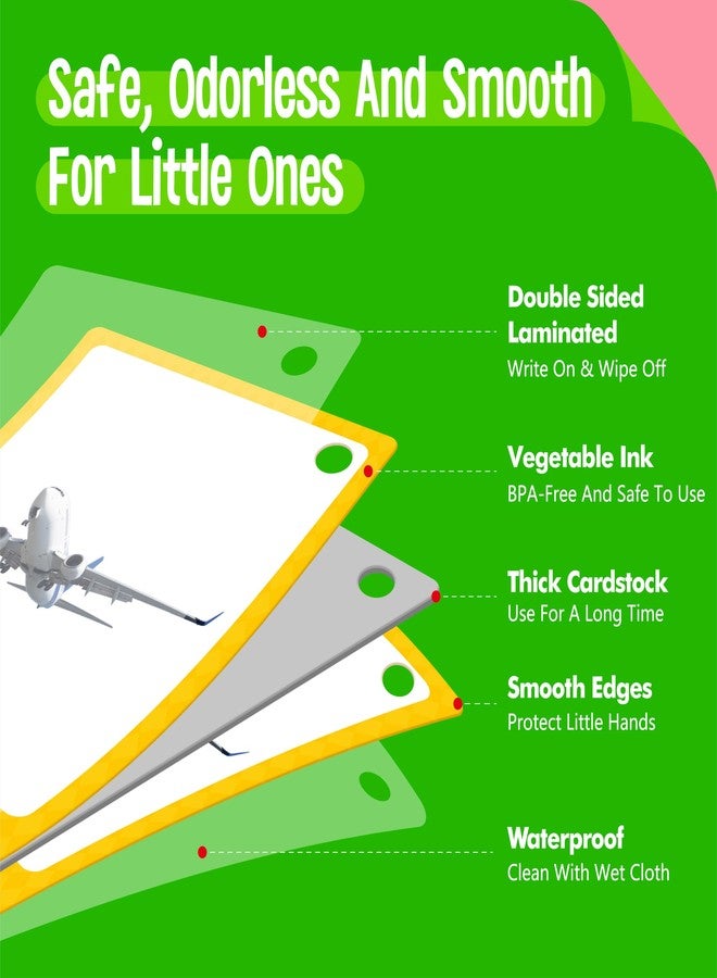 SpriteGru 60 English Spanish Flash Cards, Double-Sided Nouns Cards Bilingual Sight Words - Animals, Colors, Food, Vehicles Cards, Language Vocabulary Learning Tool for Beginners 5+ with 2 Reclosable Rings - Image 3