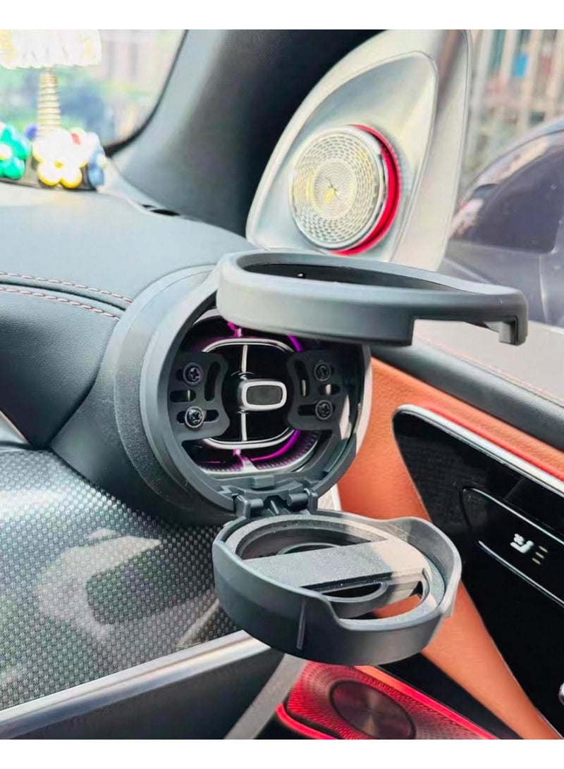 فيريكس حامل أكواب قابل للطي لمرسيدس بنز EQA وEQB وEQE وEQS – حامل مشروبات وزجاجات يُثبت على فتحة مكيف الهواء – منظم أكواب للسيارة - Image 3