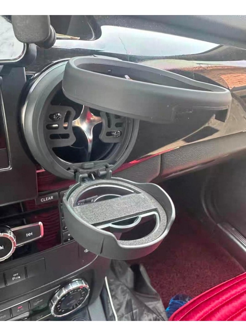 فيريكس حامل أكواب قابل للطي لمرسيدس بنز EQA وEQB وEQE وEQS – حامل مشروبات وزجاجات يُثبت على فتحة مكيف الهواء – منظم أكواب للسيارة - Image 2