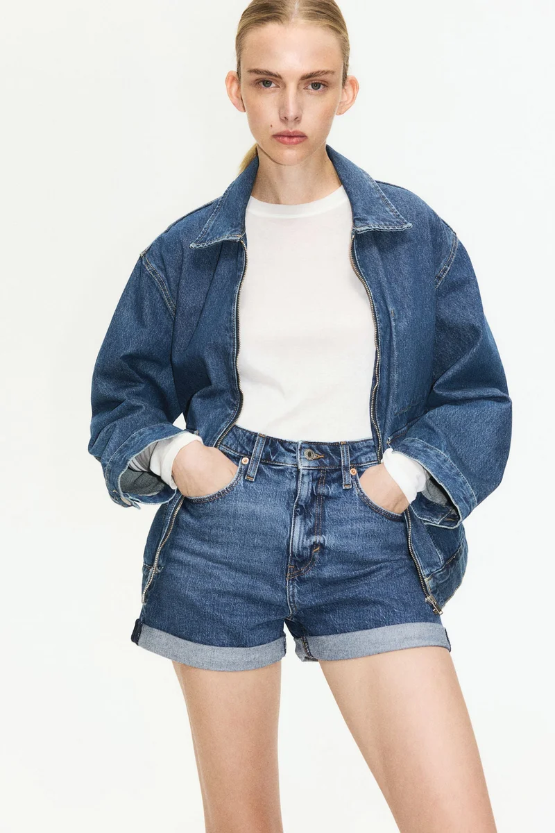 اتش اند ام Ultra High Denim shorts