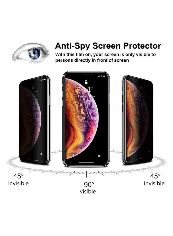 Privacy Screen Protector For Apple iPhone X/Xs Black - Image 2