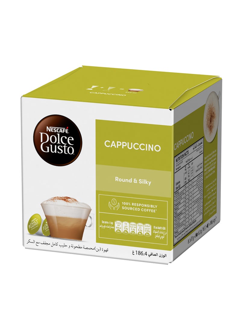 Nescafe Dolce Gusto Cappuccino Coffee 186.4grams Pack of 16 - Image 1