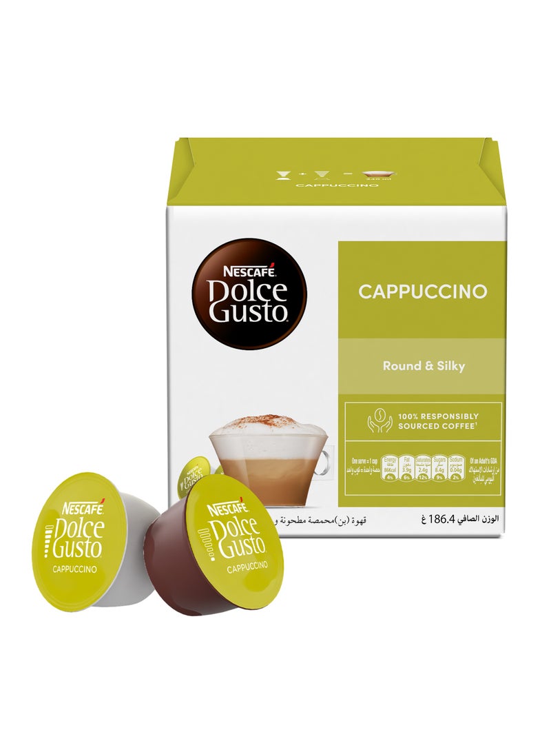 Nescafe Dolce Gusto Cappuccino Coffee 186.4grams Pack of 16 - Image 2