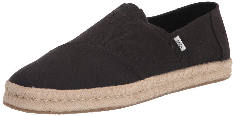 TOMS Men's ALP Rope 2.0 Loafer Flat, Black, 8