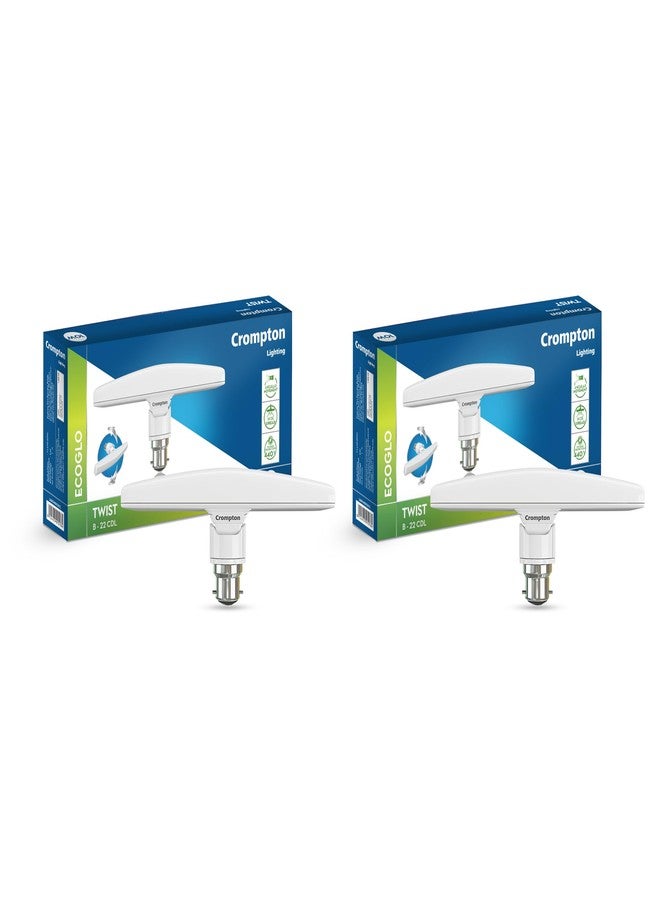 Crompton Twist - T Lamp, 10 w (Cool Day Light), Pack of 2 - Image 1