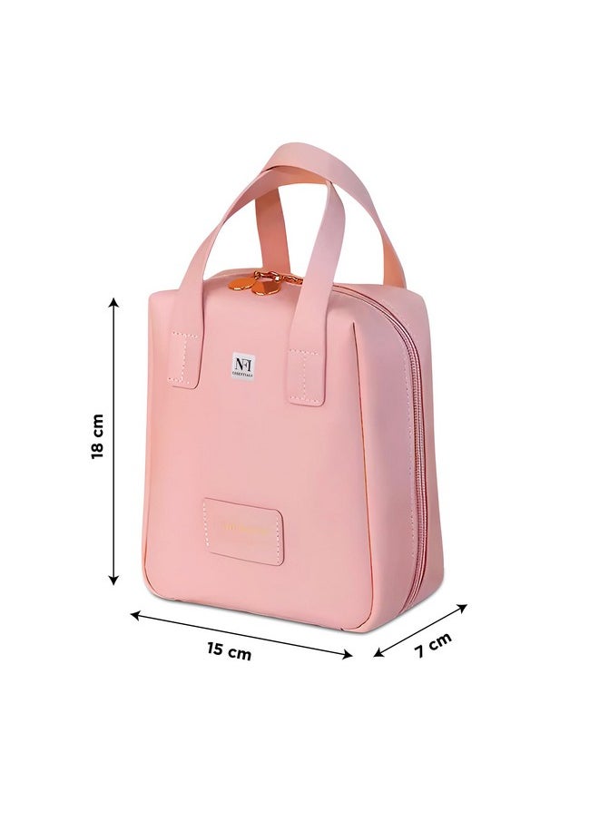 NFI essentials NFI essentials Portable Handheld Makeup Bag for Women with Compartments Large Capacity Travel Toiletry Cosmetic Bag with Handle Large Opening Makeup Pouch  - Image 4