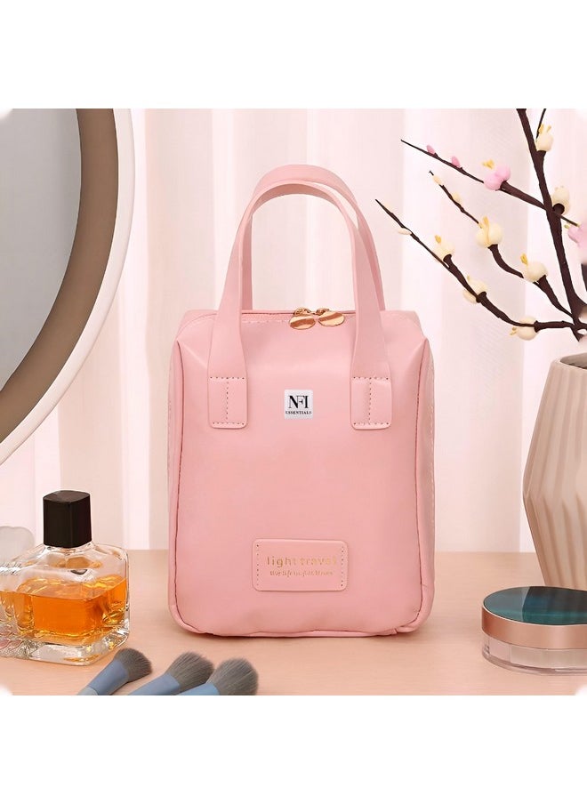 NFI essentials NFI essentials Portable Handheld Makeup Bag for Women with Compartments Large Capacity Travel Toiletry Cosmetic Bag with Handle Large Opening Makeup Pouch  - Image 3