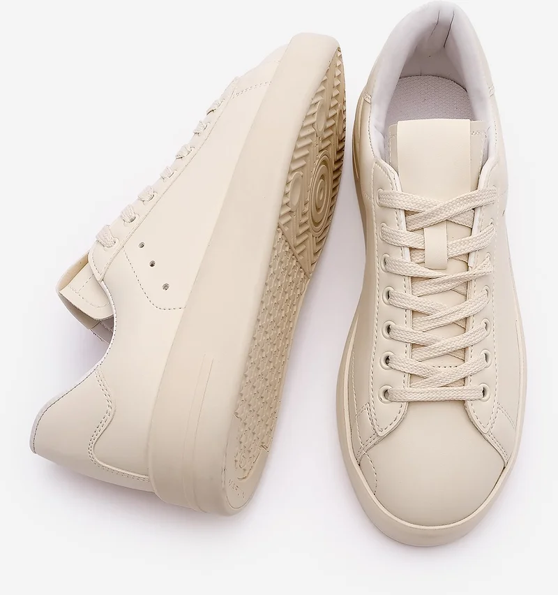 MARJIN Women's Sneaker Thick Sole Lace-Up Sports Shoes Dopre