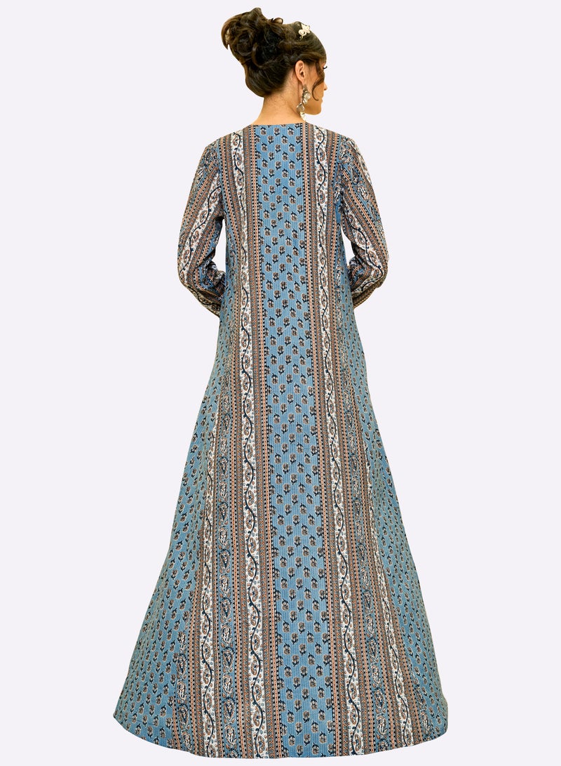 Sara Arabia Flora Stripe Jalabiya - Image 2